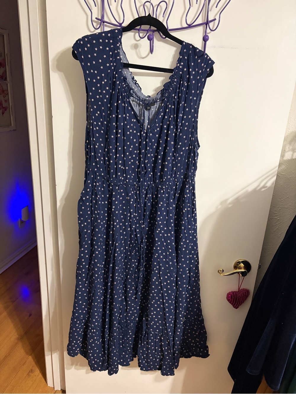 🥳 3 torrid Navy Star Print Almost Maxi Dress - Picture 8 of 15